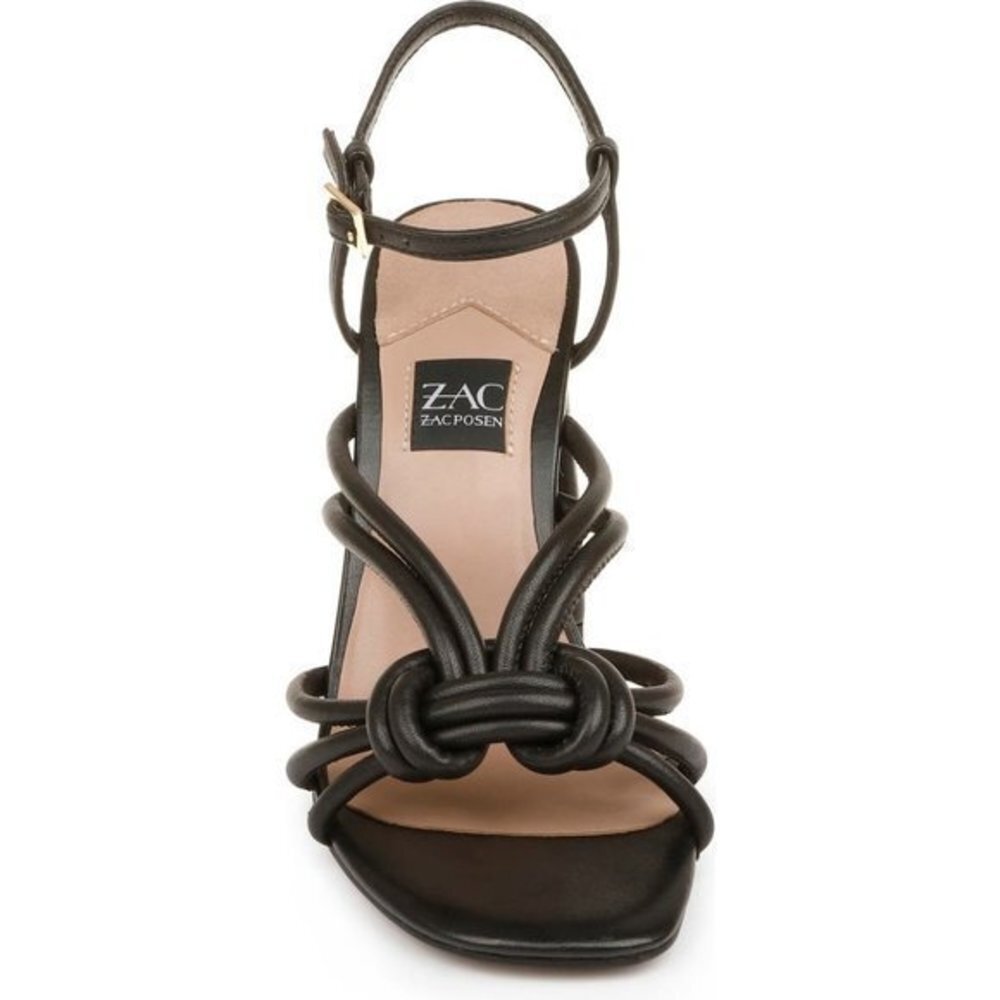 ZAC ZAC POSEN Yanni women black leather Sandal size 9.5 - Picture 3 of 11